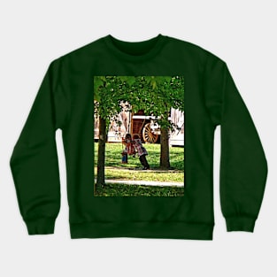 Farms - Two Sisters Playing on Swing Crewneck Sweatshirt